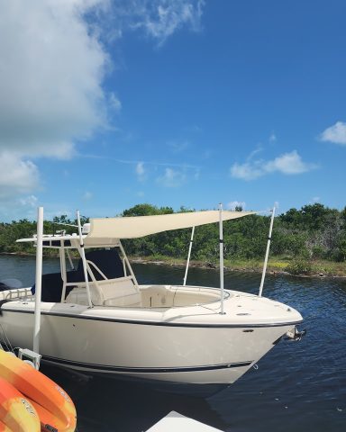 Sunshade on boat